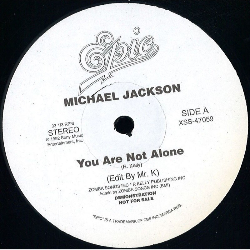 Michael Jackson / Lil' Louis – You Are Not Alone / Club Lonely (2009,  Vinyl) - Discogs